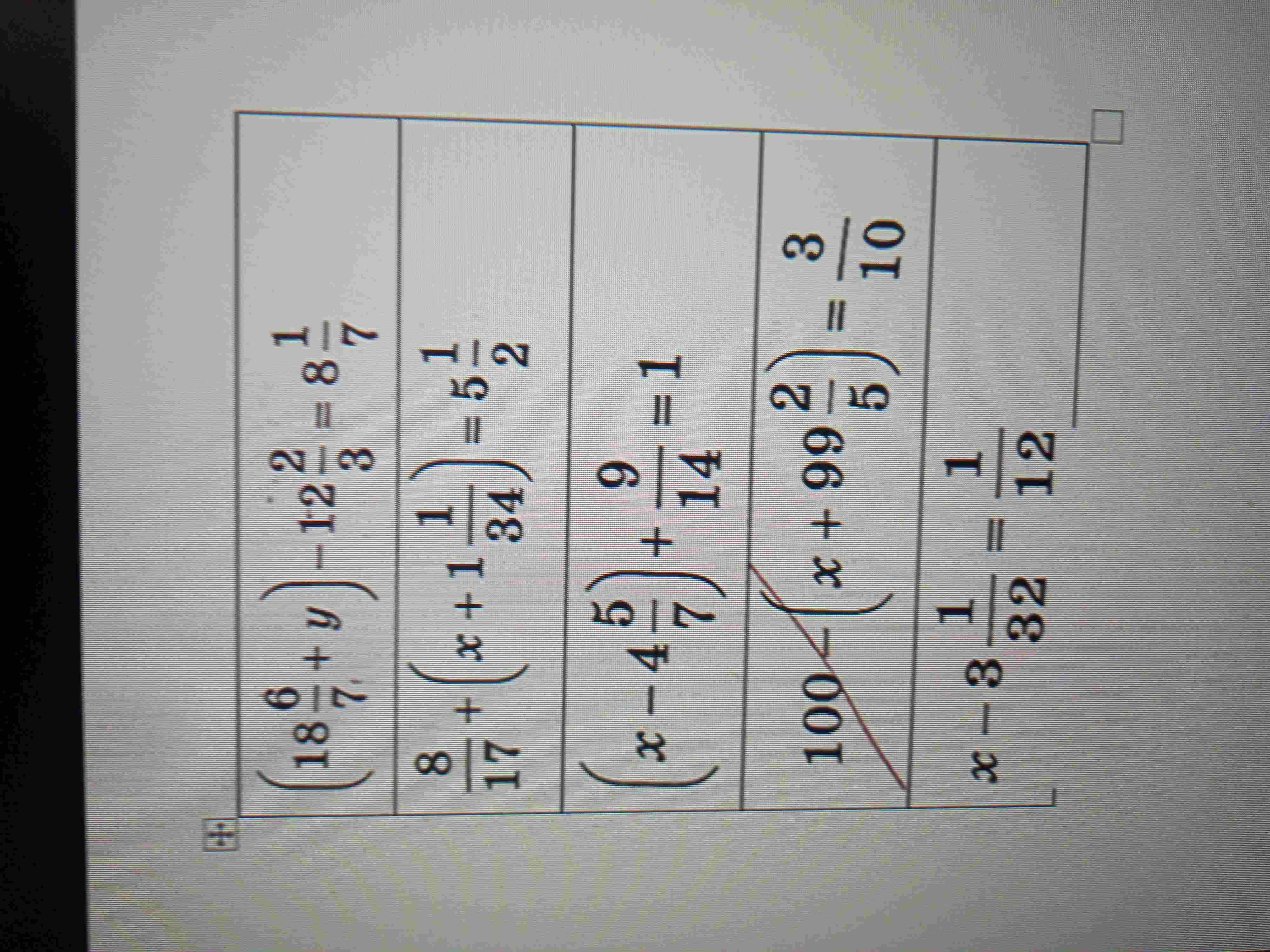 Решите уравнение: \(\frac{8}{17} + \left(x + 1 \frac{1}{34}\right) = 5 ...